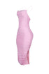 Gemma Rhinestone Mesh Ruched Dress